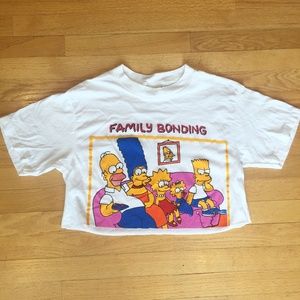 NEVER WORN VINTAGE Family Bonding SIMPSONS Crop